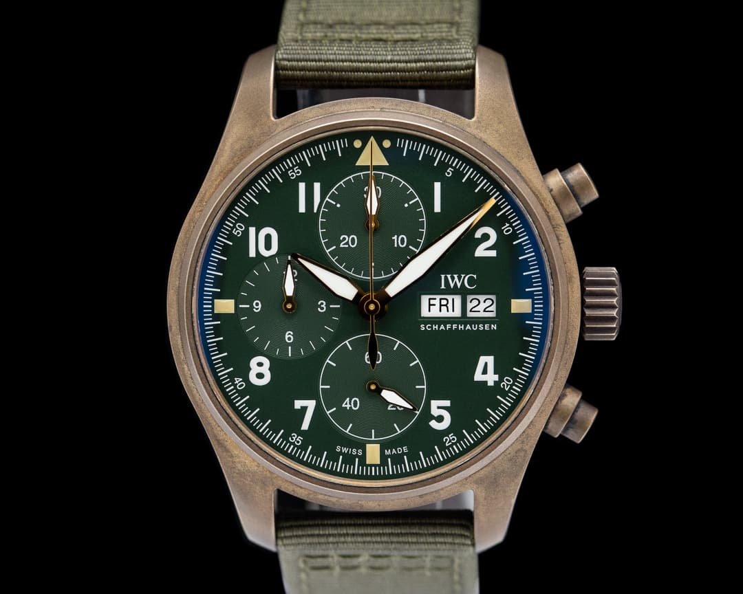 IWC Pilot's Watch Spitfire Chronograph Automatic Bronze / Green Dial
