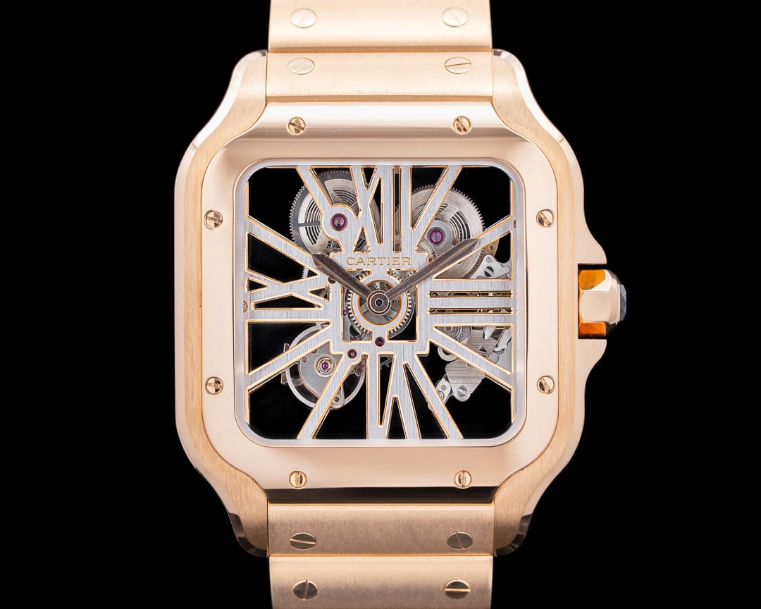 Cartier Santos De Cartier Skeleton 40MM 18K Rose Gold / 18K Bracelet