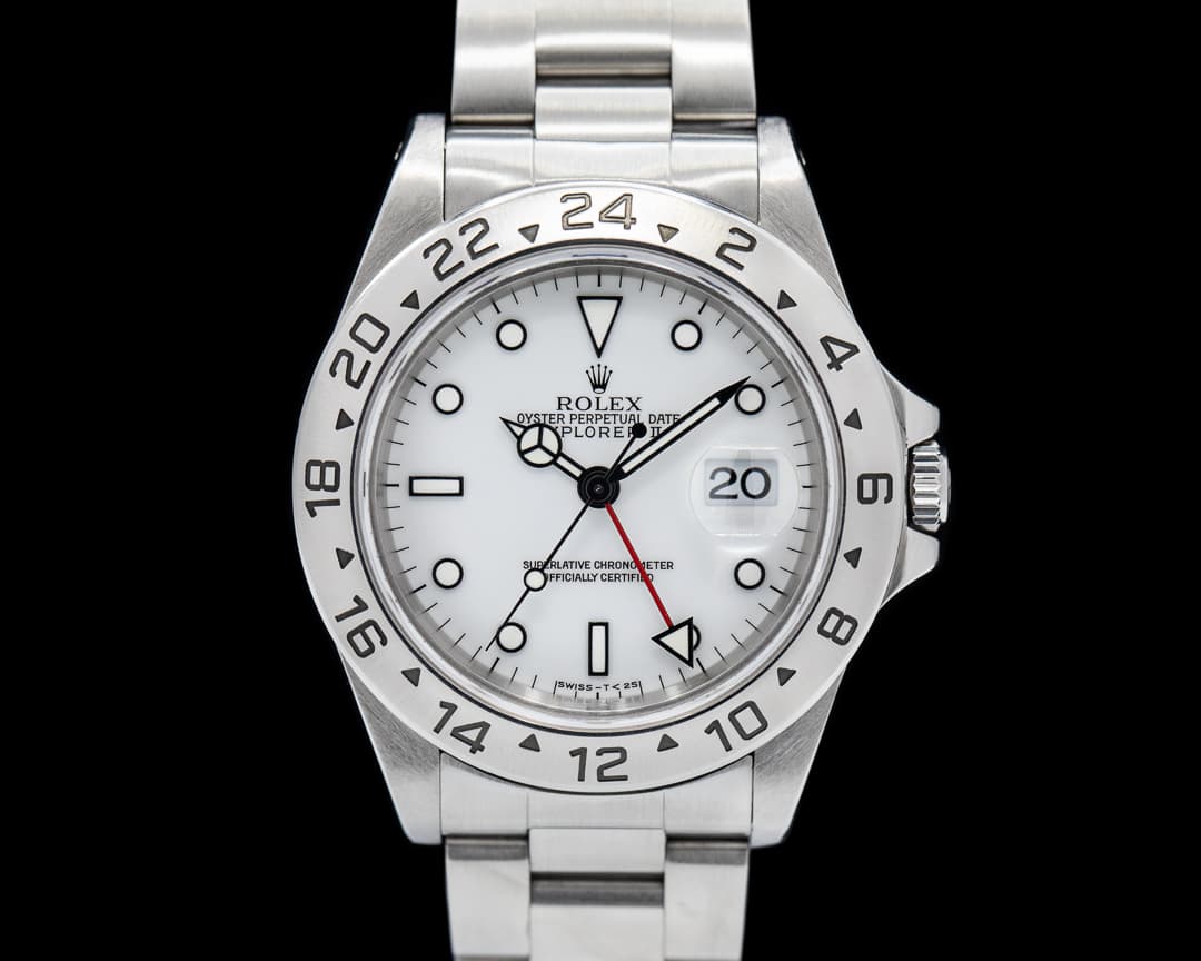 Rolex Explorer II SS White Dial 16570 FULL SET