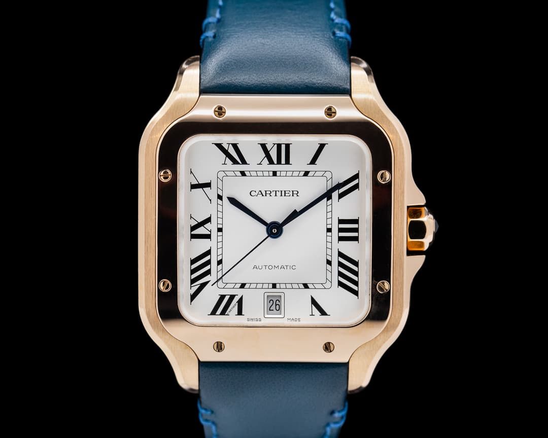 Cartier Santos Large 18K Yellow Gold Automatic