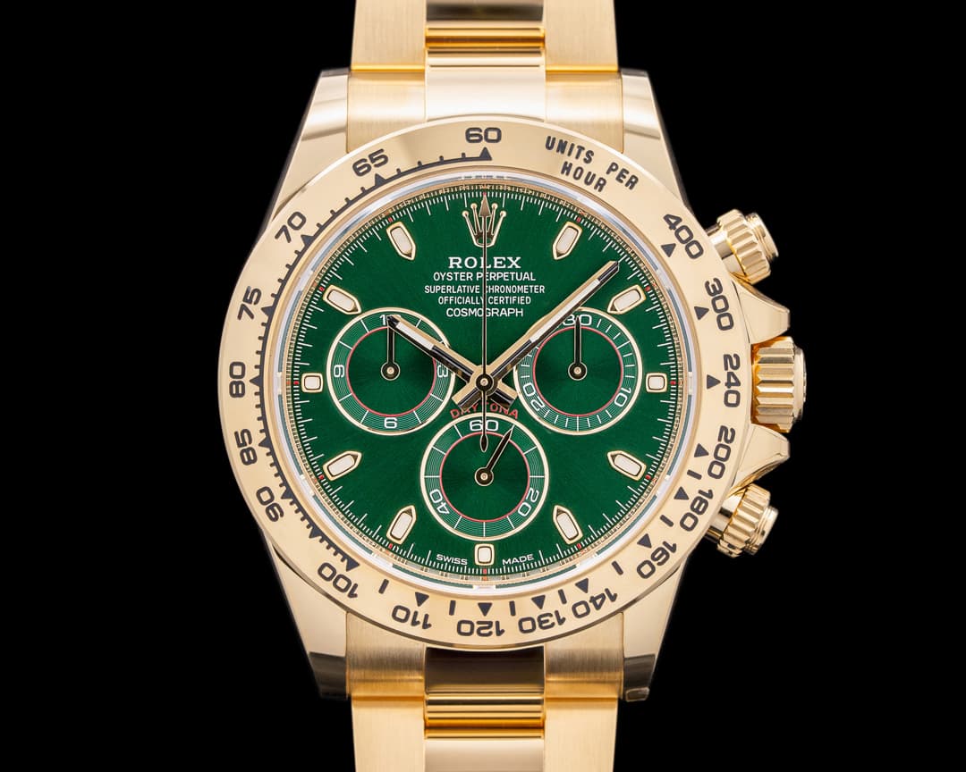 Rolex Daytona 116508 18k Yellow Gold / Green Dial 2022