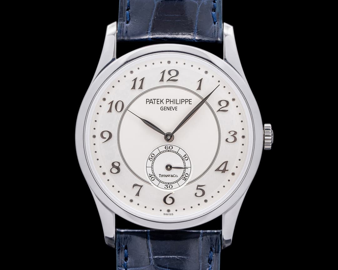 Patek Philippe Calatrava Platinum 5196P TIFFANY Silver Dial Breguet Numerals