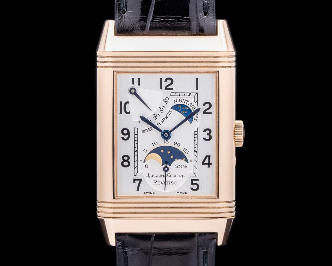Jaeger LeCoultre Reverso Sun Moon Power Reserve 18K Rose Gold