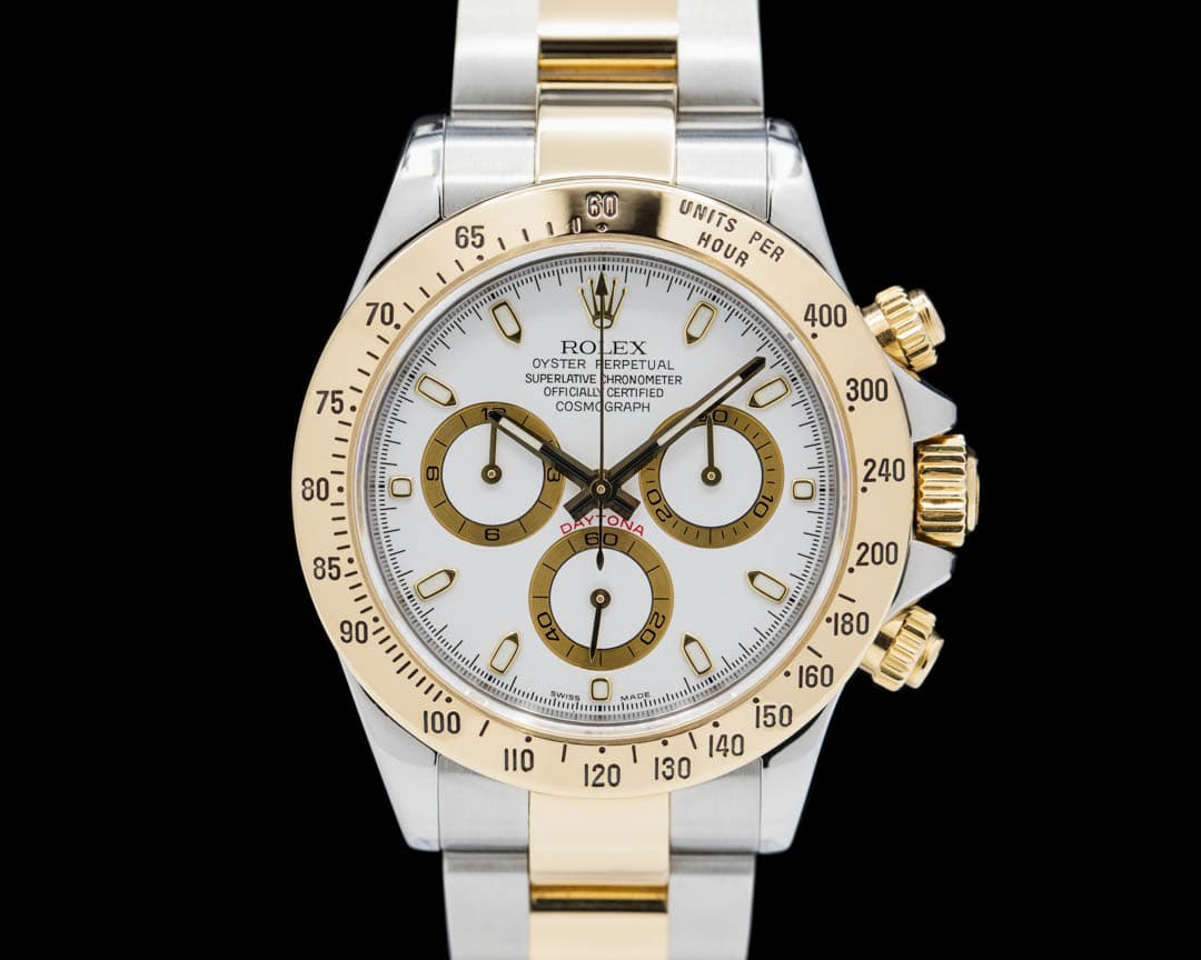 Rolex Daytona White Dial 18K Yellow Gold / SS