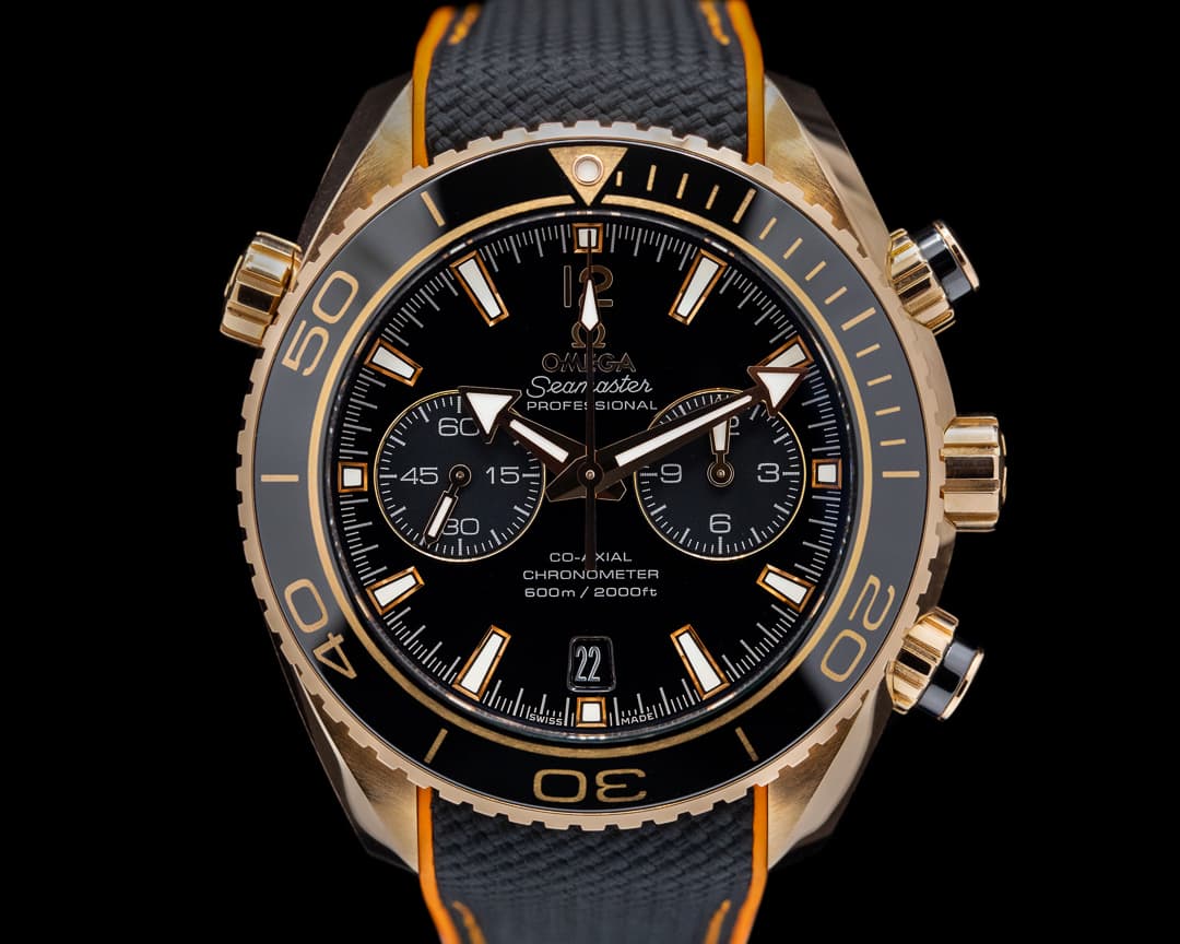 Omega Seamaster Planet Ocean Co-Axial Black Dial Rose Gold