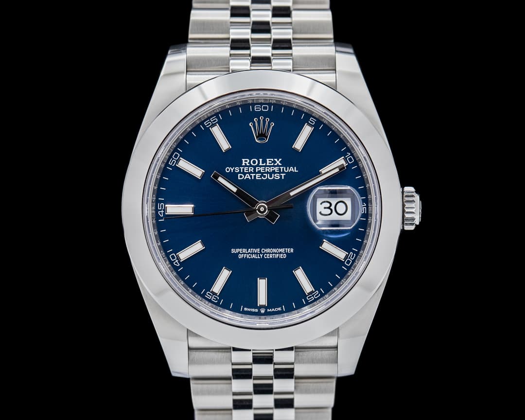 Rolex Datejust 41 126300 Blue Stick Dial SS Jubilee 2024