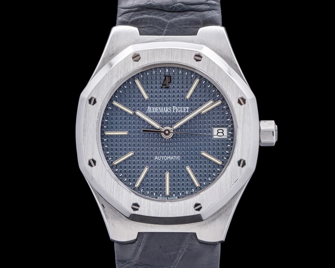 Audemars Piguet Royal Oak Automatic 14800ST 36MM Blue Dial SS / Leather Strap