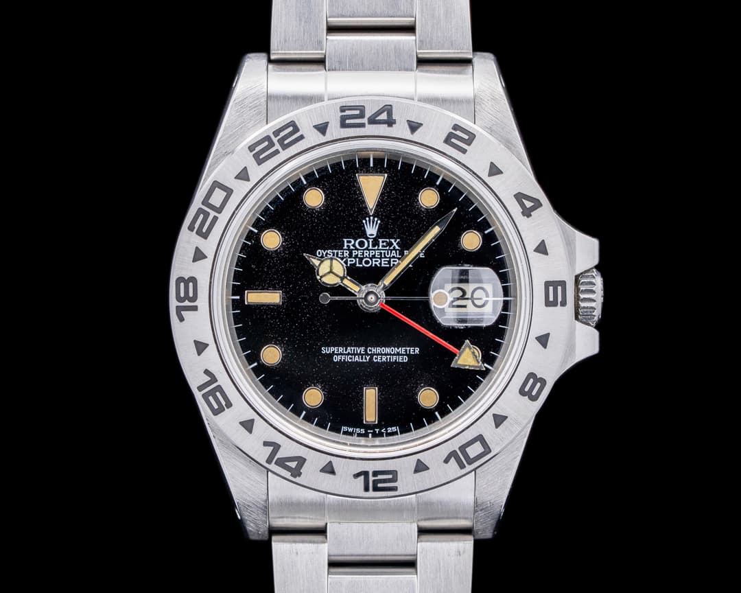 Rolex Explorer II 16550 Black Dial PATINA SS