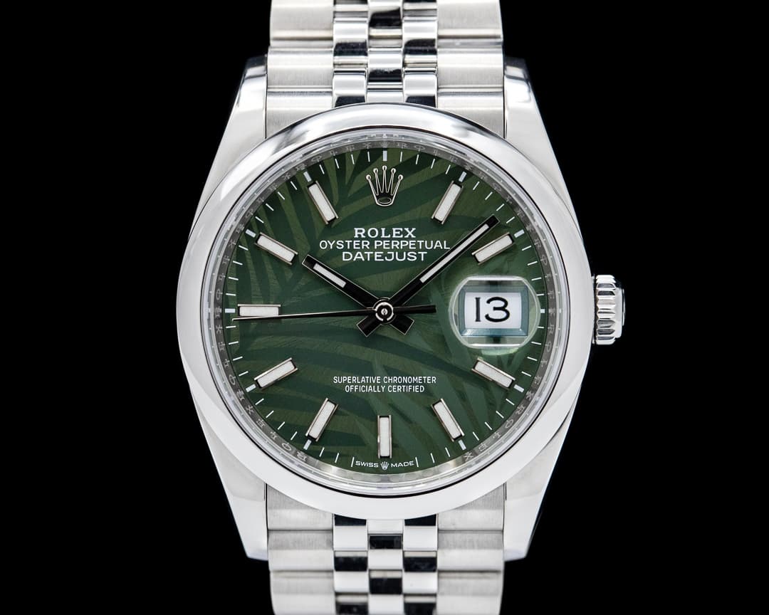 Rolex Datejust 126200 Green "Palm" Dial / Jubilee DISCONTINUED