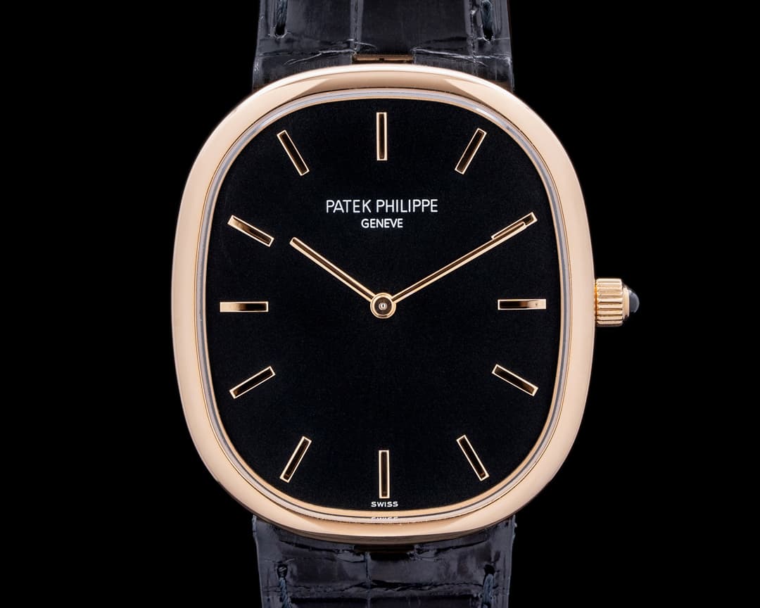 Patek Philippe Golden Ellipse 5738R Rose Gold Black Dial