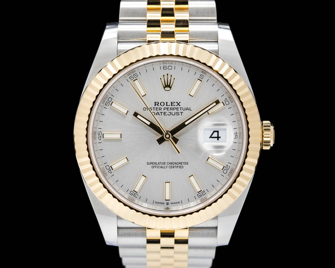 Rolex Datejust II Silver Stick Dial 18K / SS