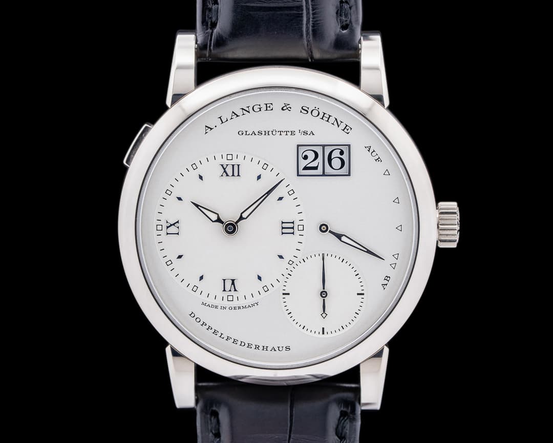 A. Lange and Sohne Lange 1 18K White Gold Silver Dial