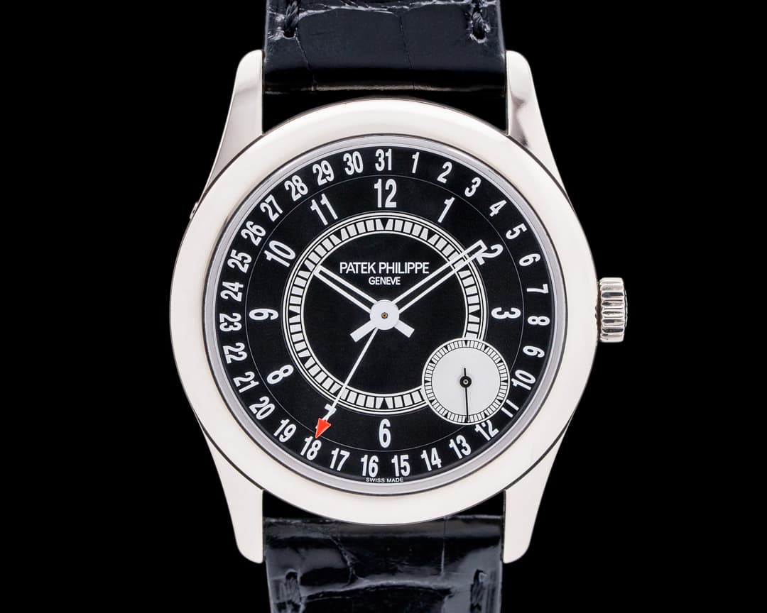 Patek Philippe Calatrava 6006G Black Dial 18K White Gold