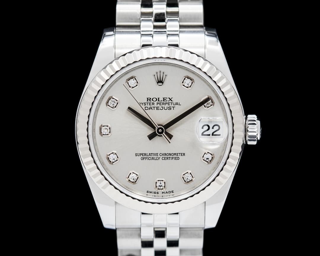 Rolex Datejust 31MM Silver Dial with Diamond Markers SS