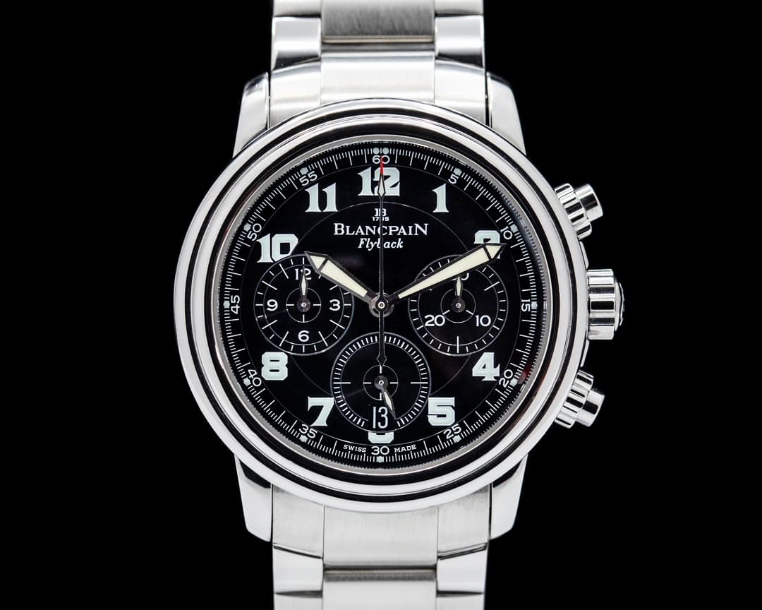 Blancpain Leman Flyback Chronograph Black Dial SS