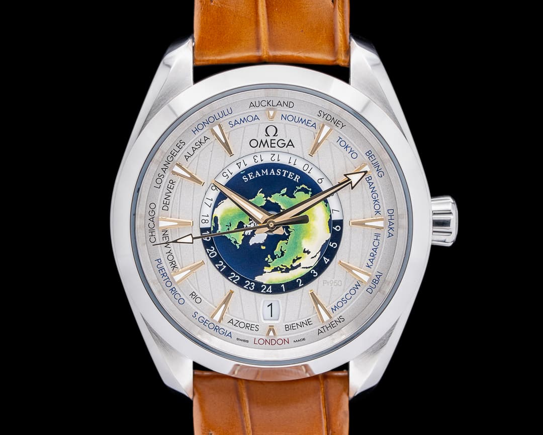 Omega Aqua Terra Co-Axial Master Chronometer GMT Worldtimer PLATINUM