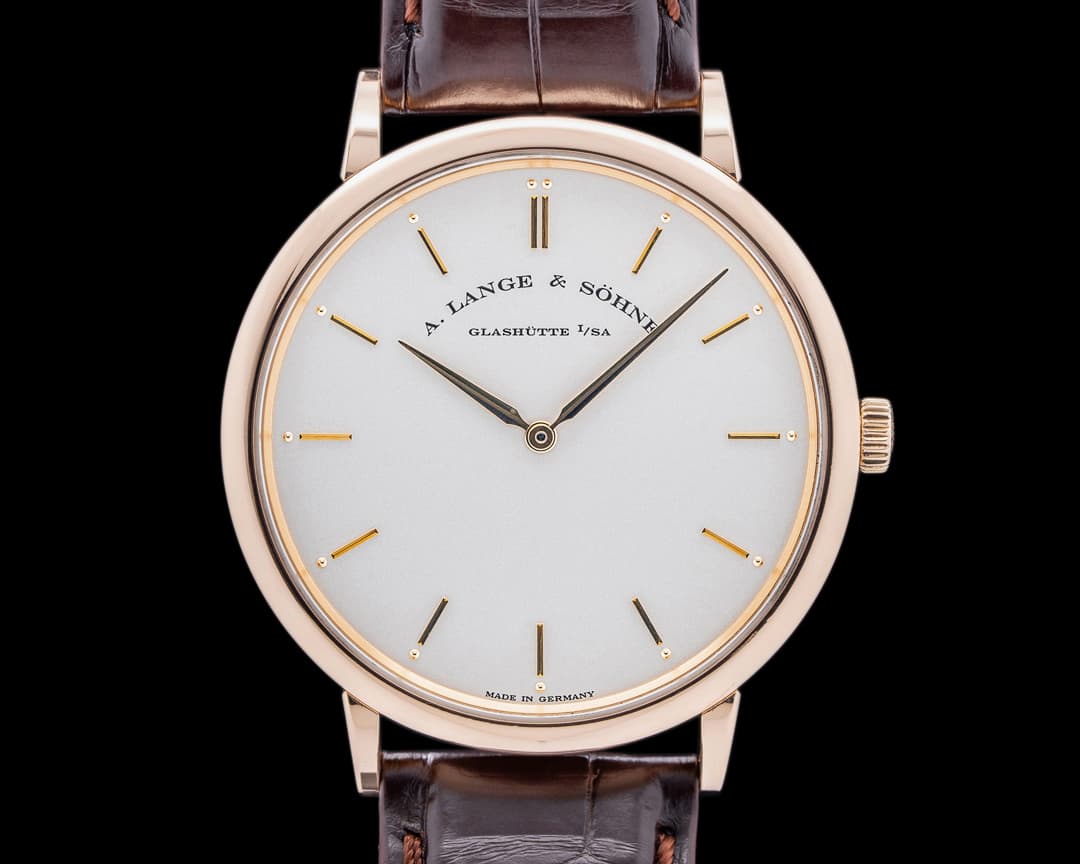 A. Lange and Sohne Saxonia Thin Manual Wind 18K Rose Gold 40mm