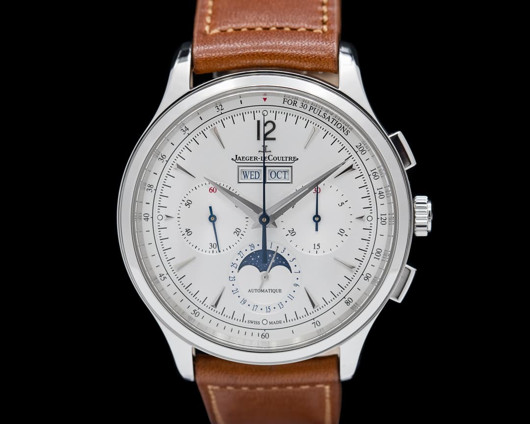 Jaeger LeCoultre Master Control Chronograph Triple Calendar Moon SS