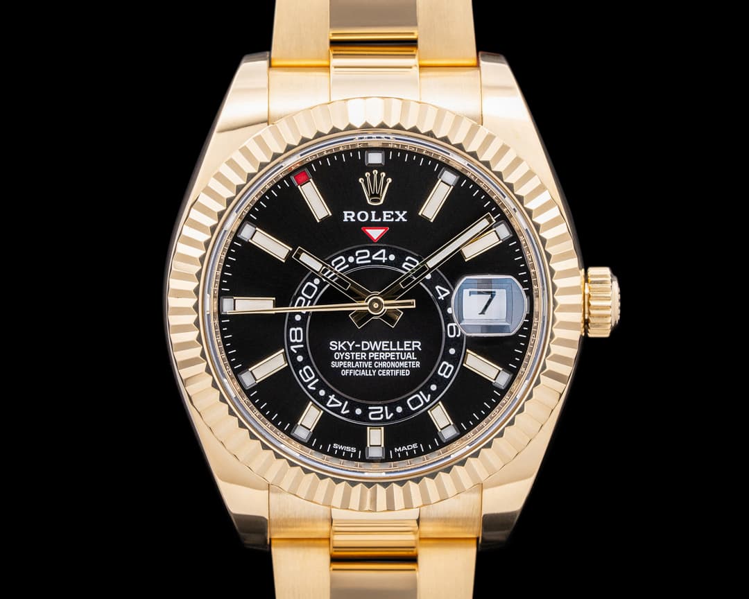 Rolex Sky Dweller 18K Yellow Gold / Black Dial