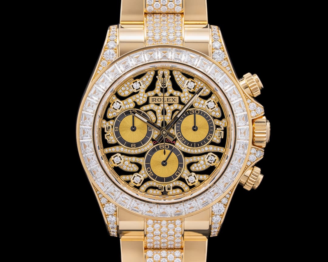 Rolex Daytona 116598TBR "Eye of the Tiger" Yellow Gold PAVE