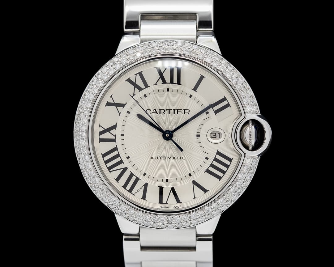 Cartier Ballon Bleu Automatic 42MM SS / SS Diamond Bezel