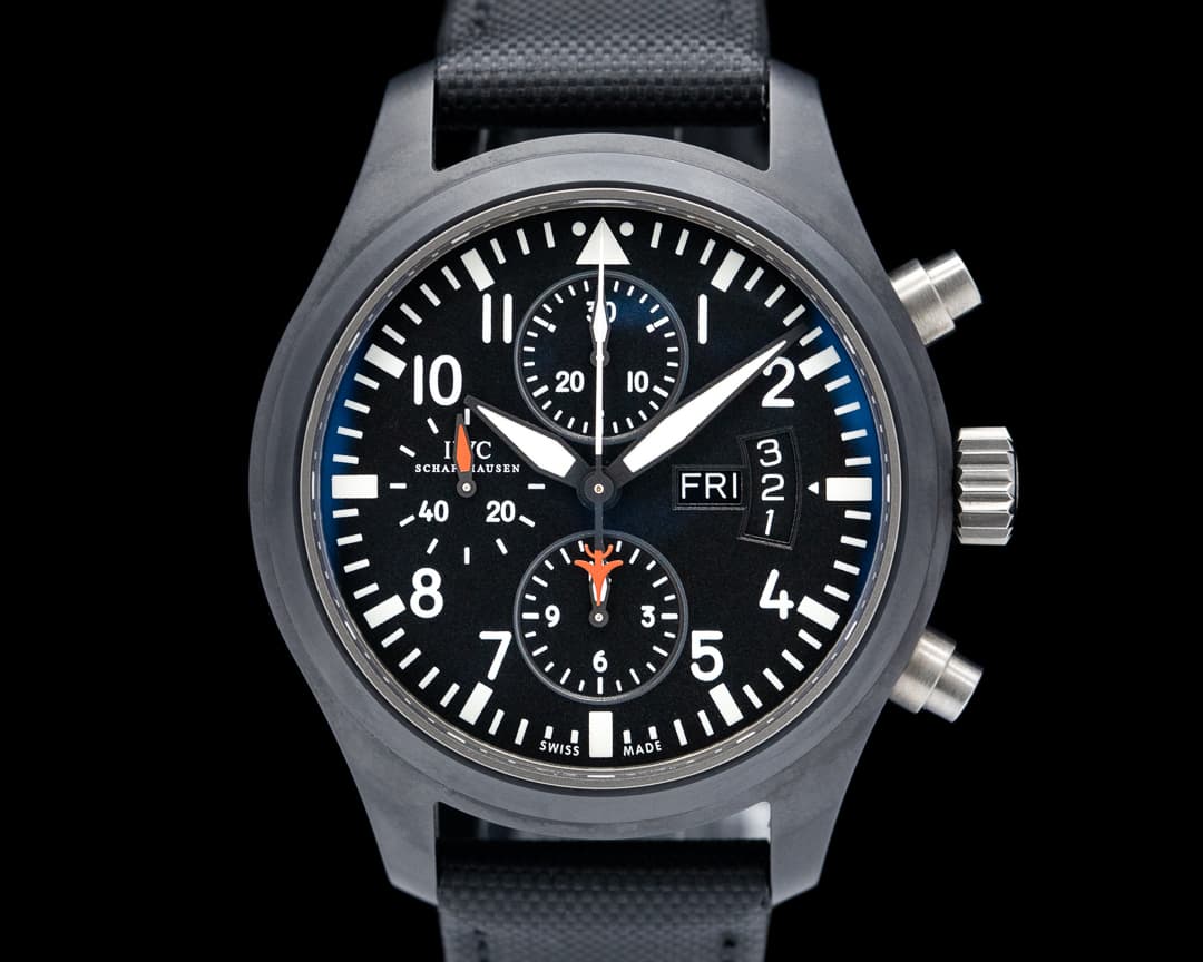 IWC Pilot Chronograph Top Gun Ceramic Black Dial