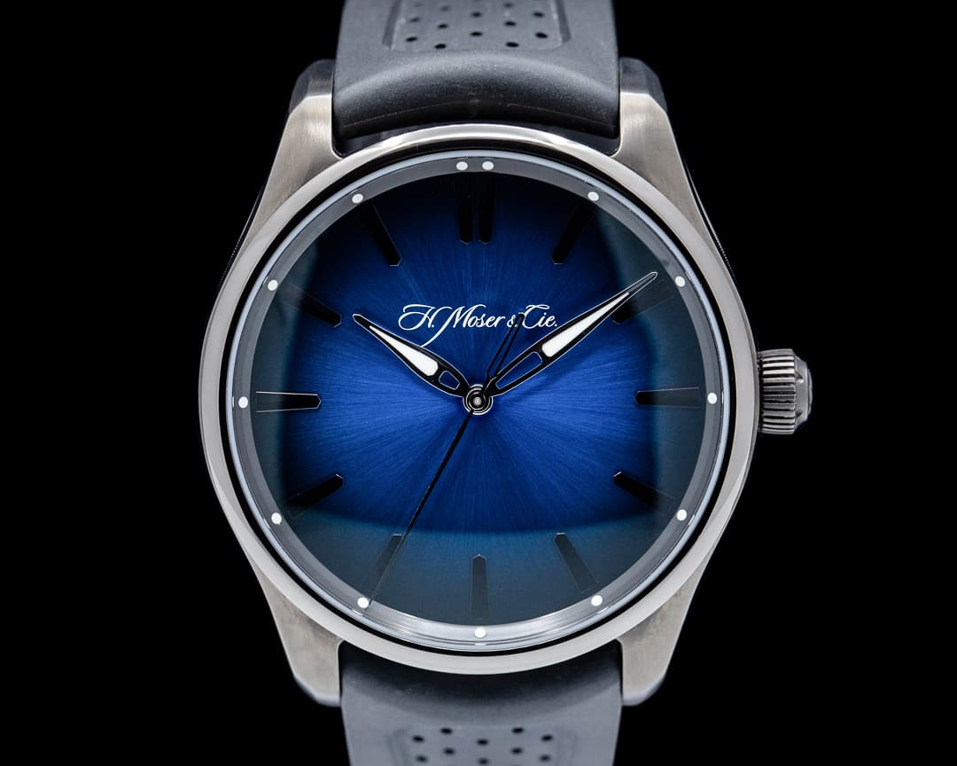 H. Moser & Cie. Pioneer Center Seconds SS Funky Blue Fume