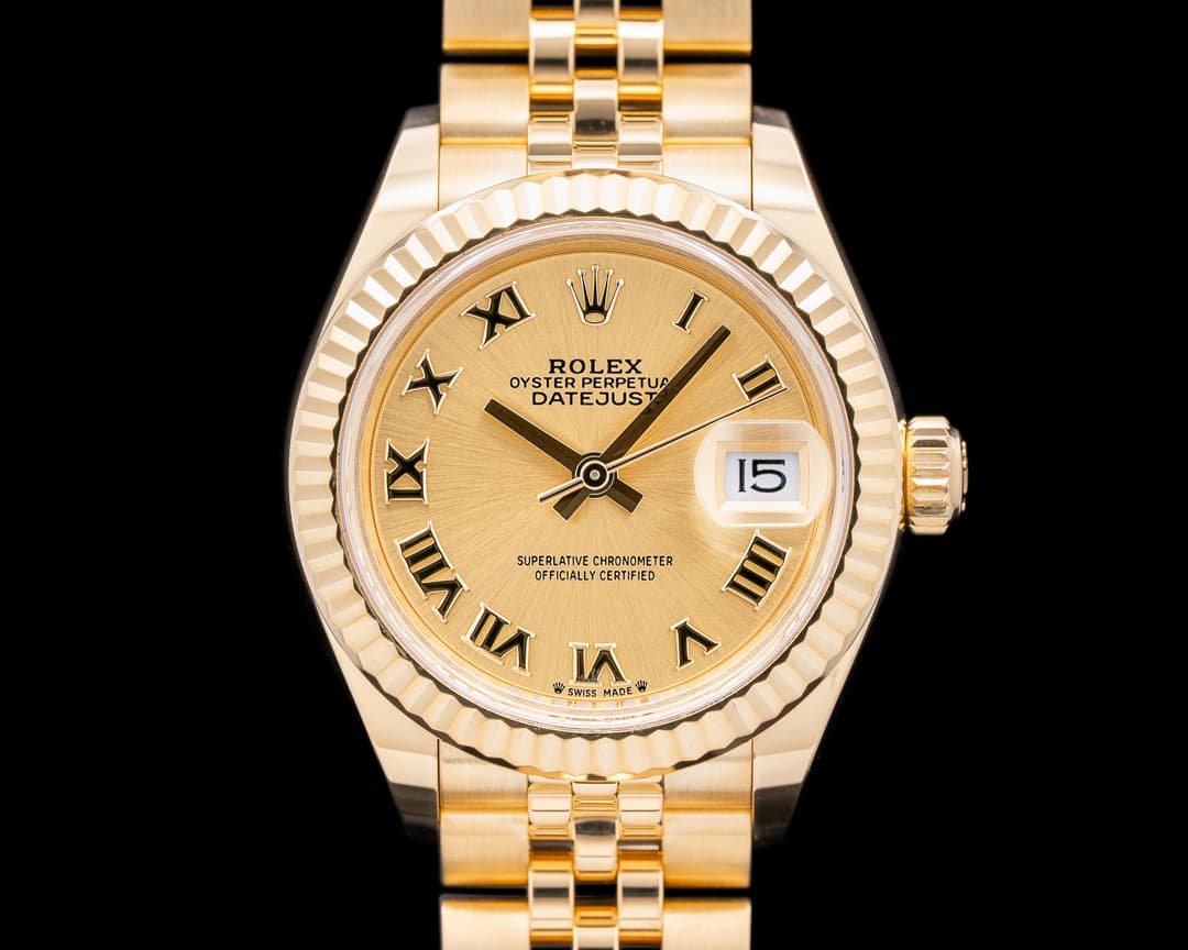Rolex Lady Datejust 28mm 18K YG Jubilee / Champagne Roman Dial 2024