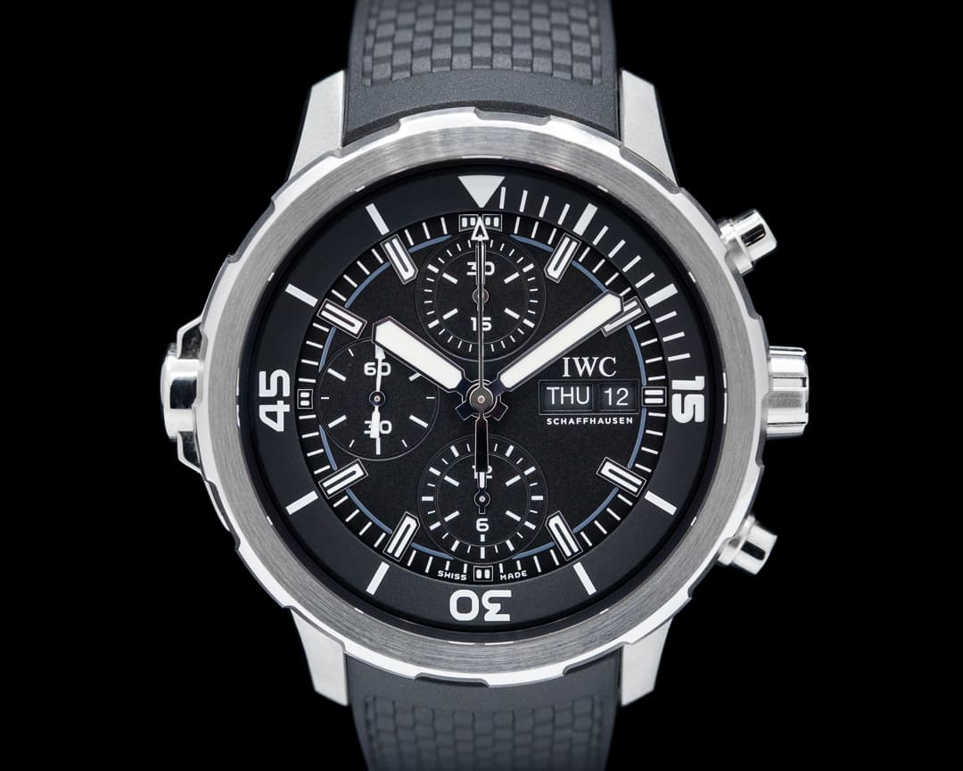 IWC Aquatimer Chronograph SS Black Dial