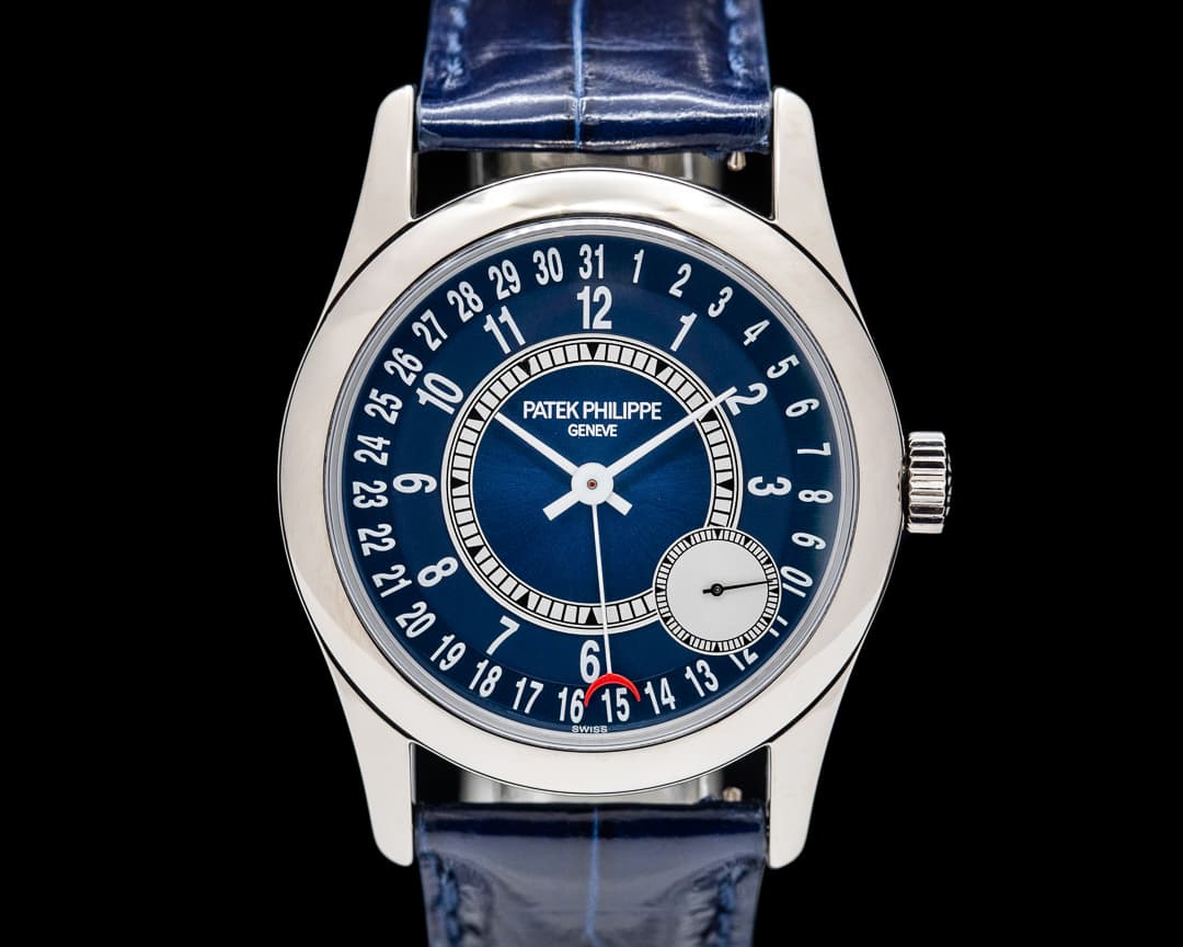 Patek Philippe Calatrava 6000G 18K White Gold Blue Dial