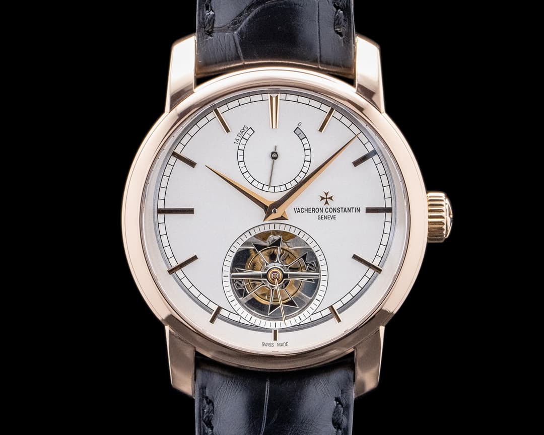 Vacheron Constantin Traditionnelle 14-Day Tourbillon 18K Rose Gold Silver Dial