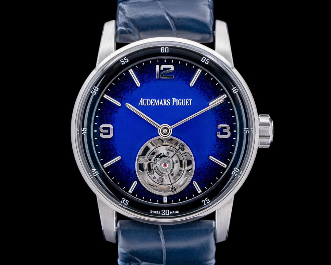Audemars Piguet Code 11.59 Flying Tourbillon 18k White Gold / Blue Fume Dial