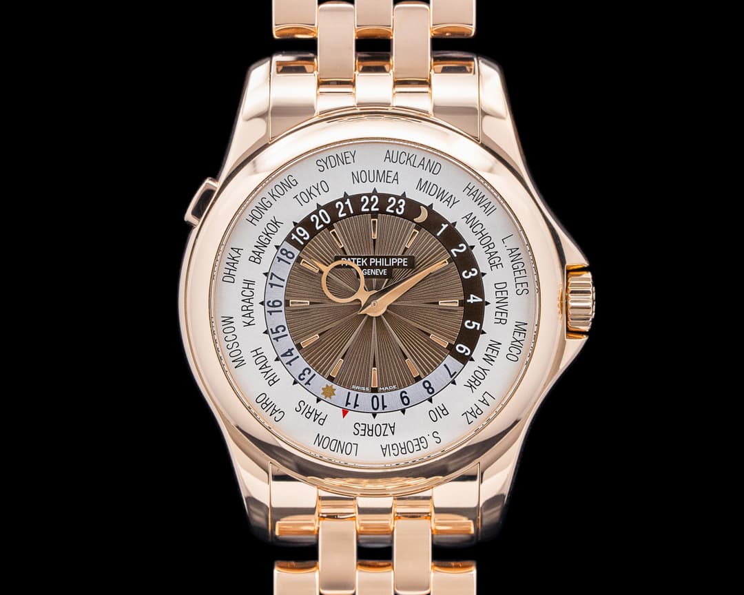 Patek Philippe World Time 5130/1R 18K Rose Gold Chocolate Dial
