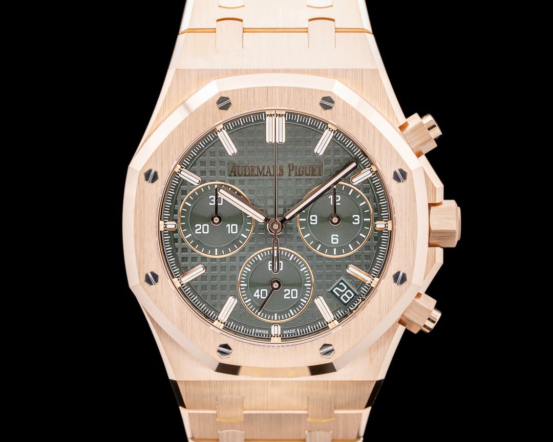 Audemars Piguet Royal Oak 26240OR Chronograph 41 18K RG Green Dial UNWORN
