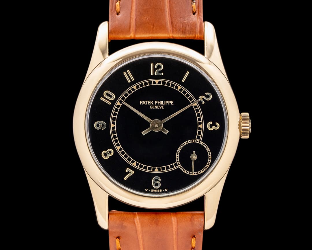 Patek Philippe Calatrava Automatic 18K Yellow Gold Black Dial