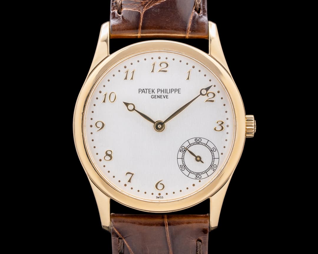 Patek Philippe Calatrava Automatic 18K Yellow Gold Silver Arabic Dial