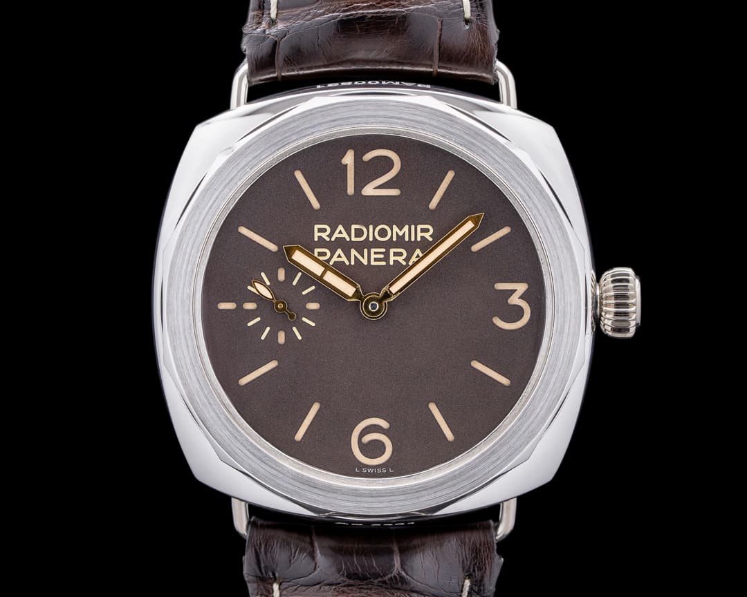 Panerai Radiomir Platino Brown Dial Minerva Movement RARE