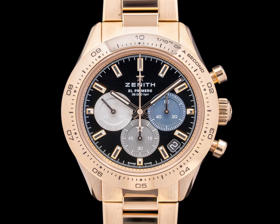 Zenith El Primero Chronomaster Sport 18K Rose Gold Black Dial