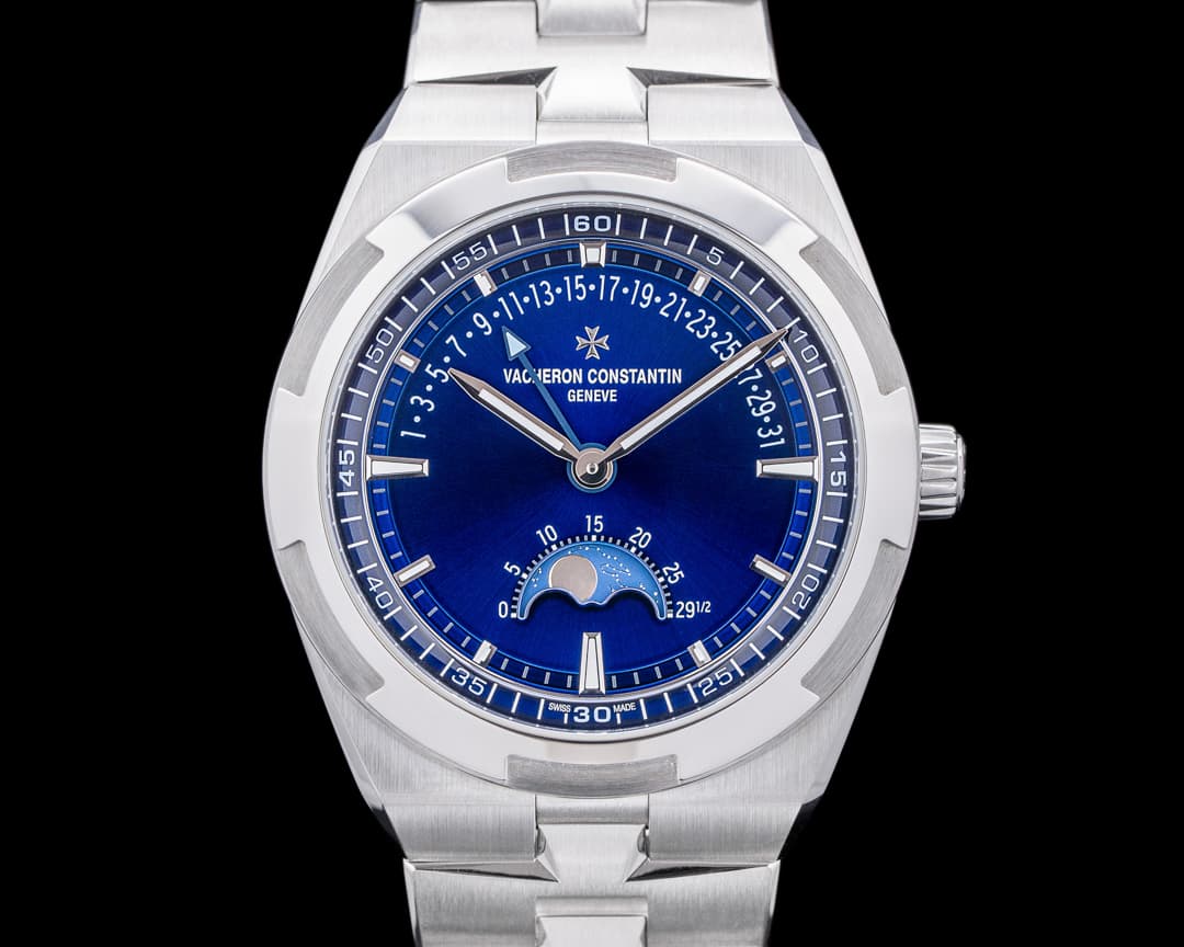 Vacheron Constantin Overseas Moonphase Retrograde Date SS Blue Dial