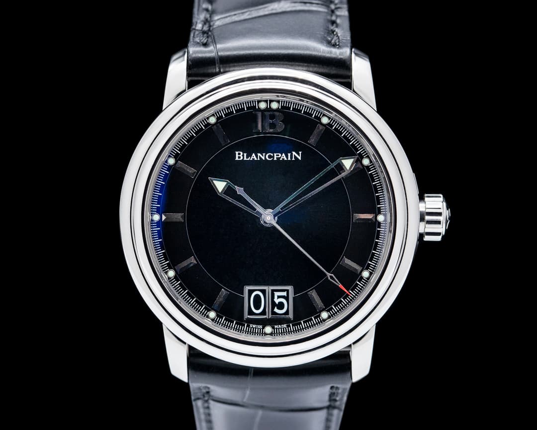 Blancpain Leman Big Date SS Black Dial