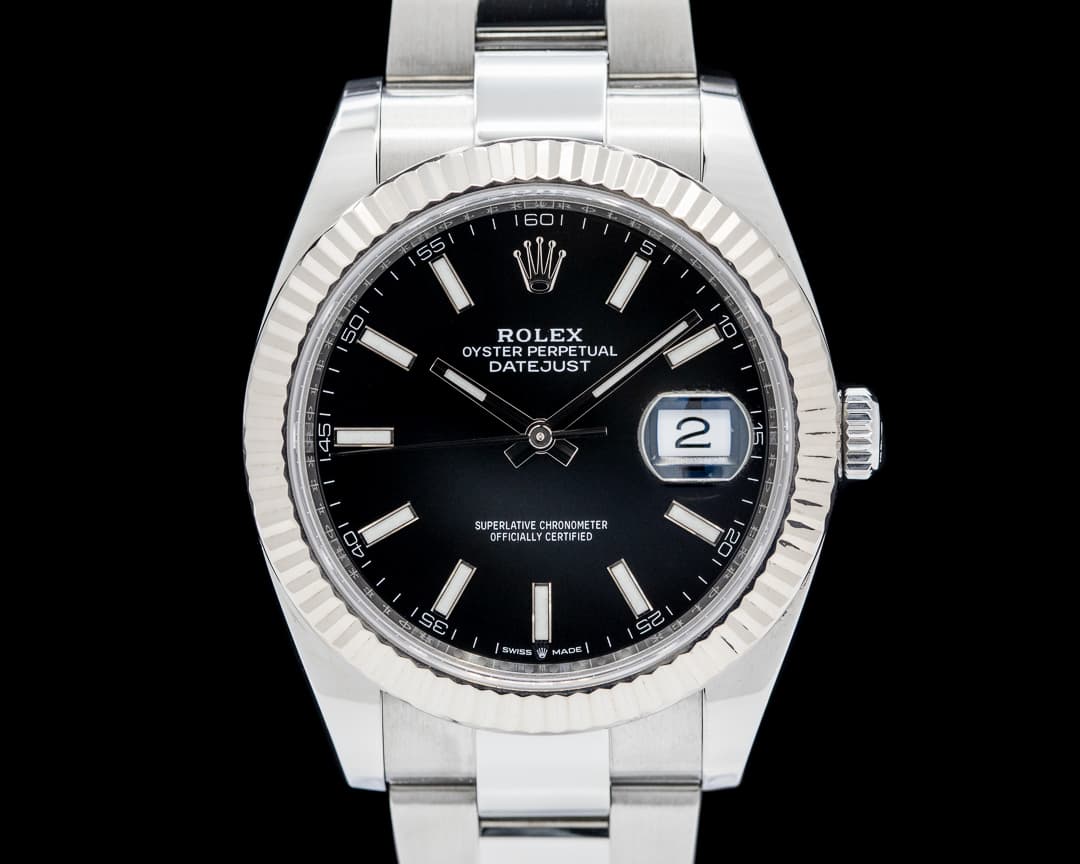 Rolex Datejust 41 SS Fluted Black Dial