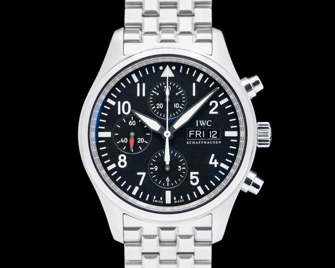 IWC Pilot Chronograph IW377710 SS Black Dial / Bracelet