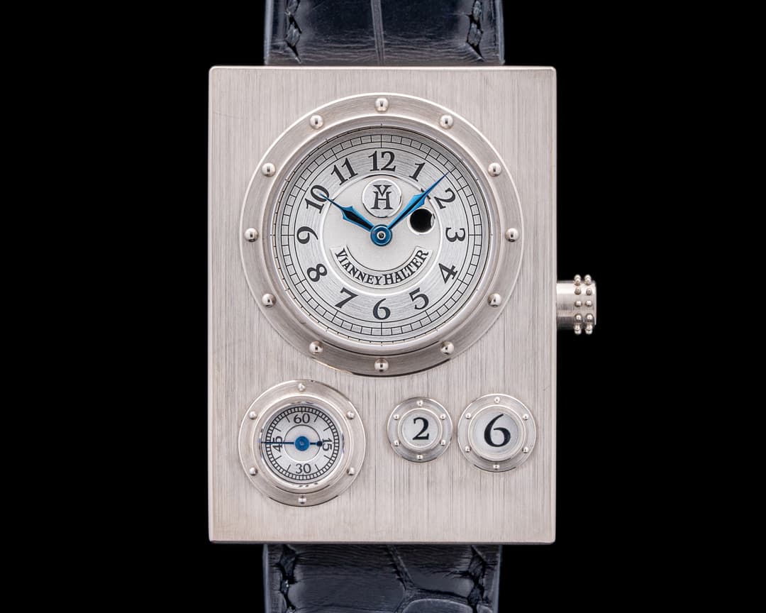 Vianney Halter Trio Grande Date 18k White Gold RARE LIMITED PRODUCTION