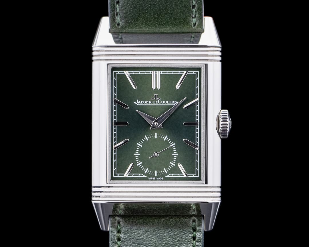 Jaeger LeCoultre Reverso Tribute Small Seconds SS Green Dial