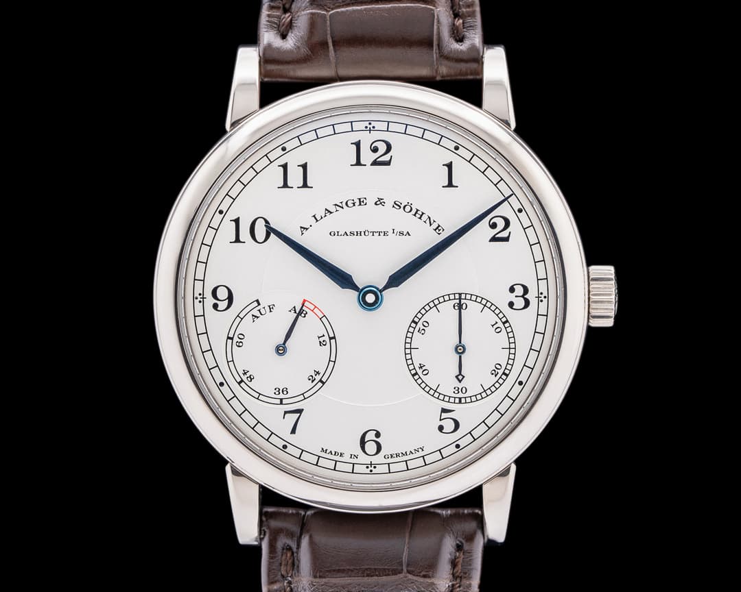A. Lange and Sohne 1815 234.026 Up & Down 18K White Gold Silver Dial
