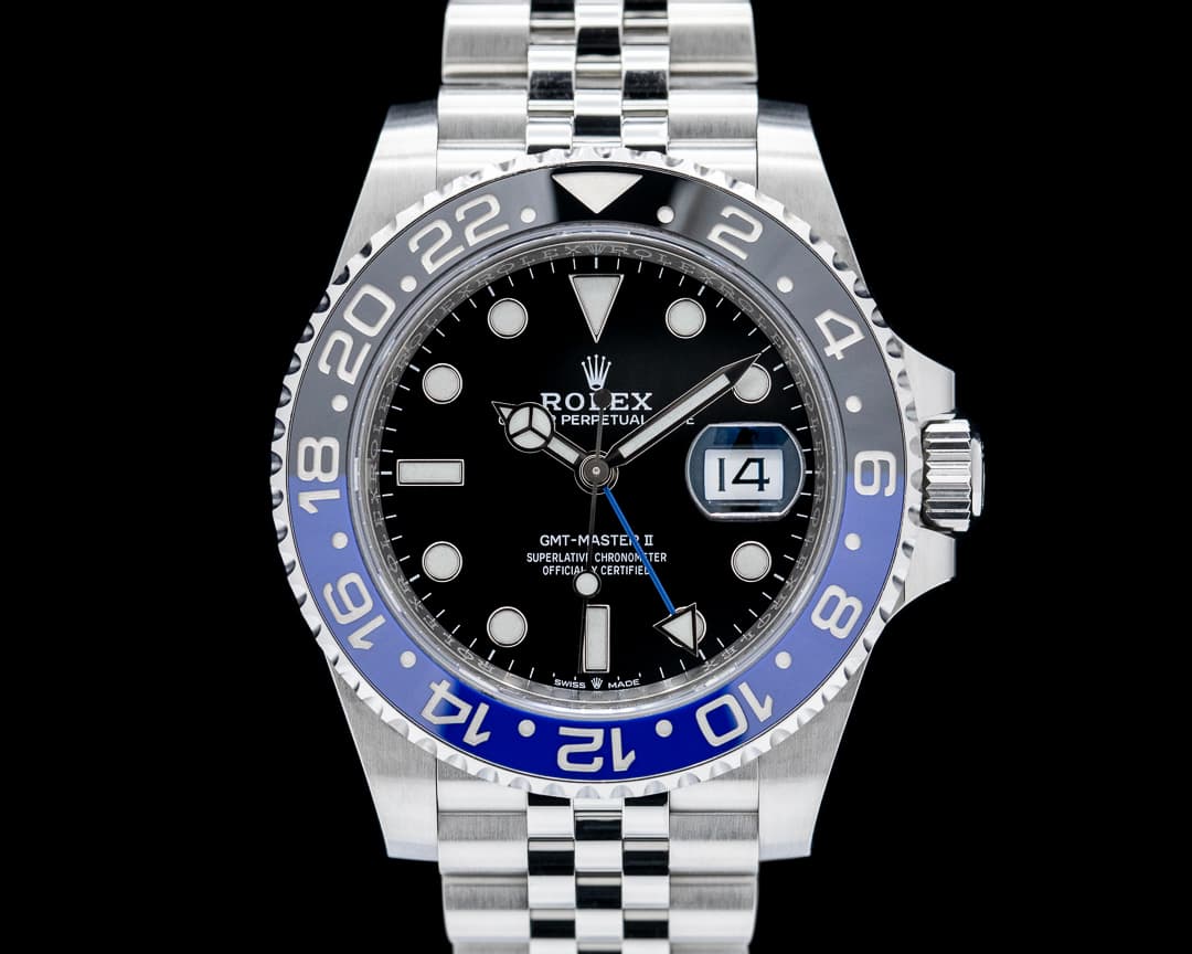 Rolex GMT Master II 126710BLNR Ceramic "Batgirl" Jubilee SS Black Dial