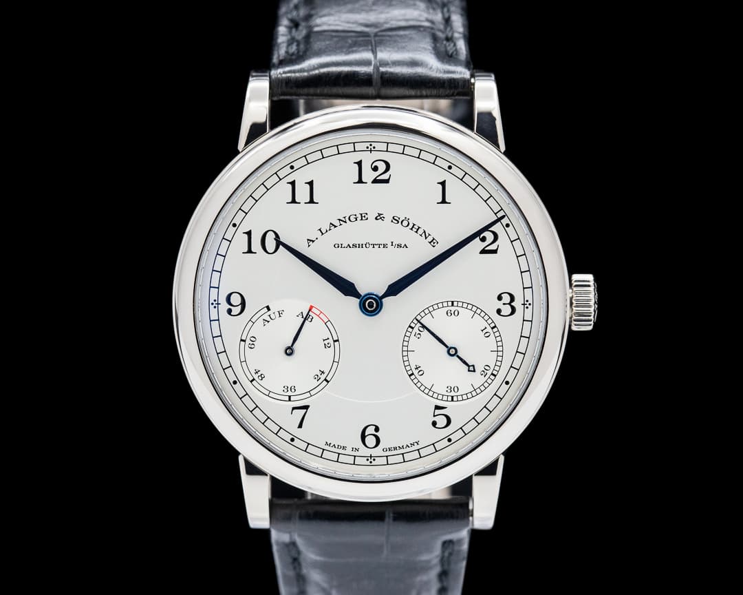 A. Lange and Sohne 1815 234.026 Up & Down 18K White Gold Silver Dial