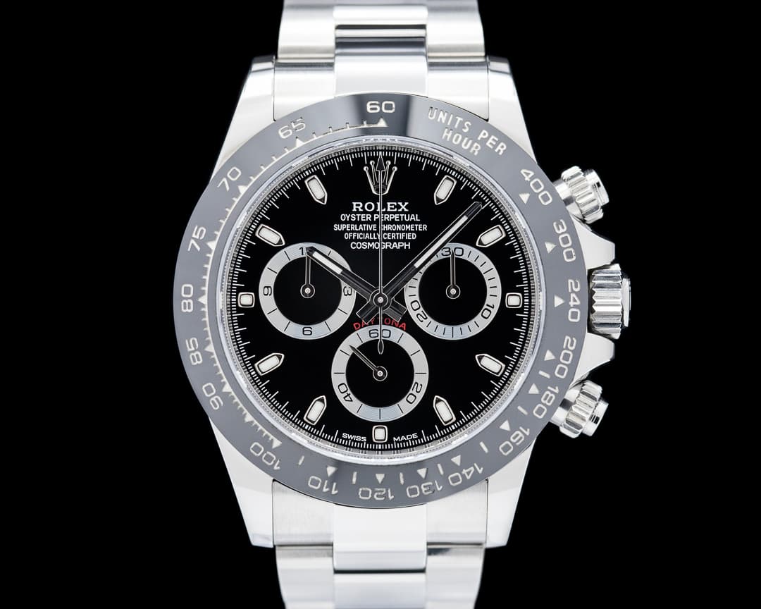 Rolex Daytona 116500 Ceramic Bezel SS Black Dial