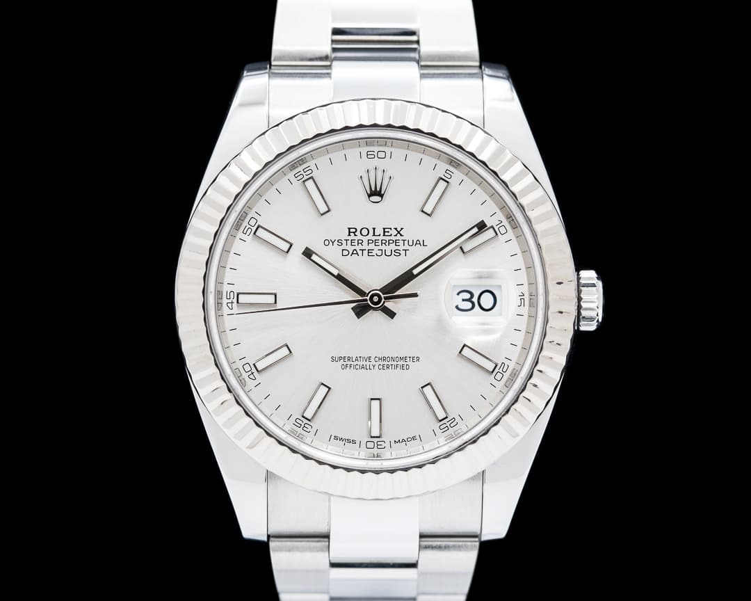 Rolex Datejust 41 Fluted SS Silver Dial