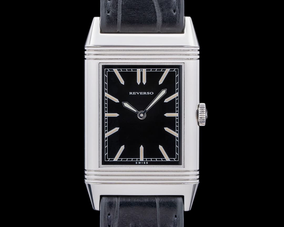 Jaeger LeCoultre Grande Reverso Tribute to 1931 Ultra Thin SS Black Dial